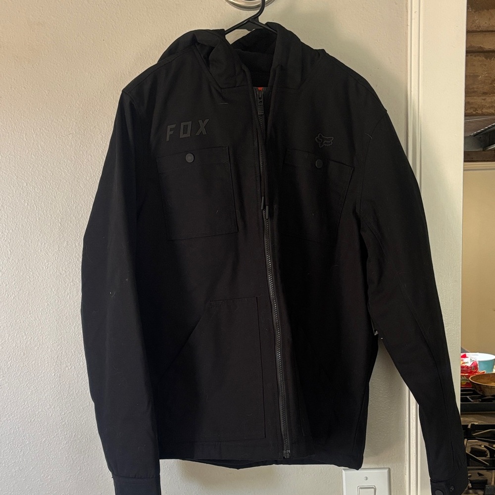 Fox Stealth Full-Zip Athletic Hooded Jacket Black